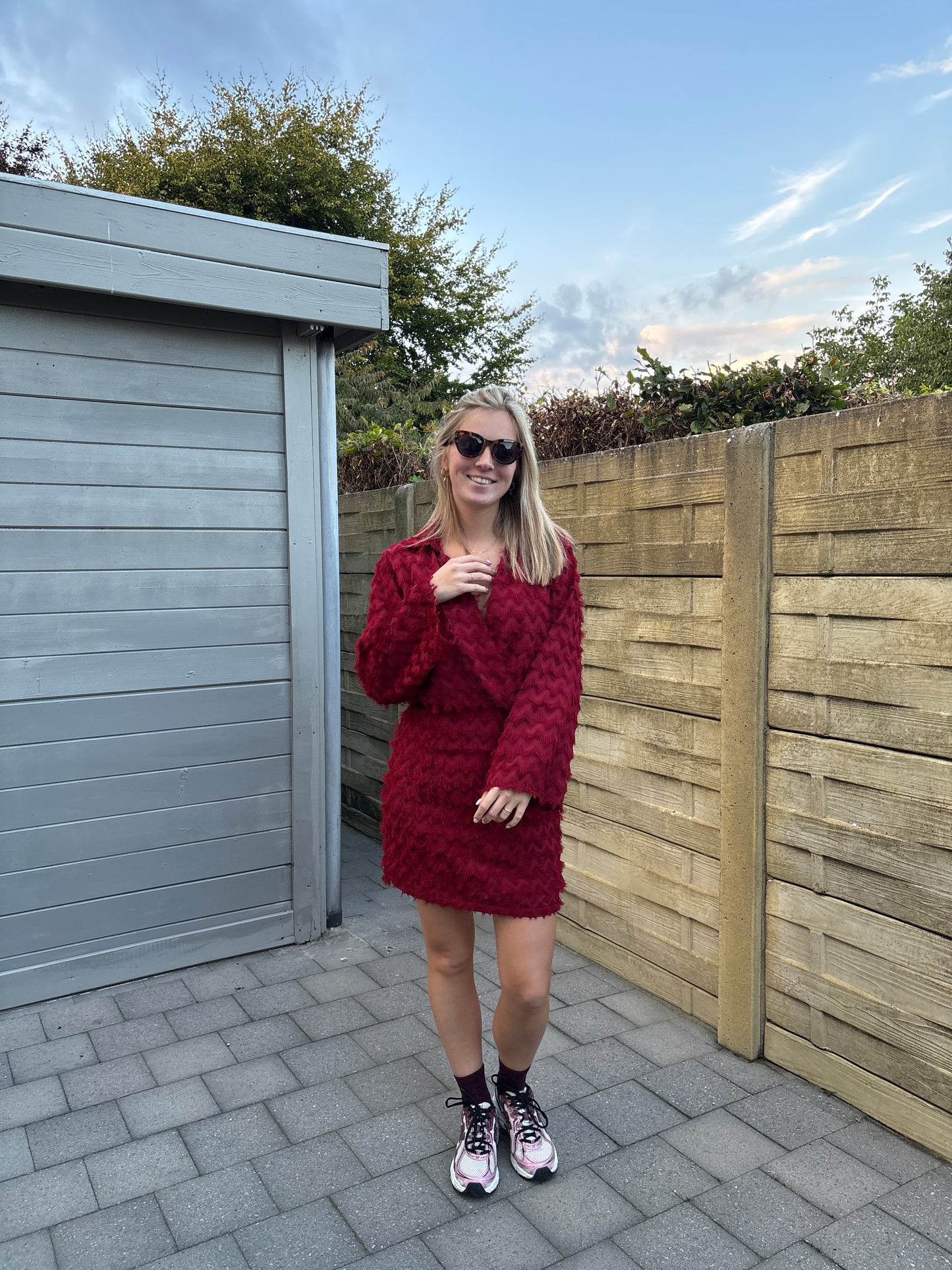 Amara jurk - bordeaux