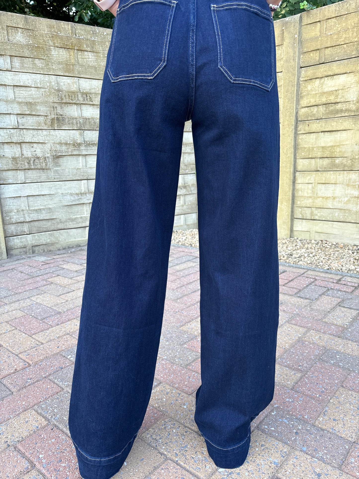 Wide leg jeans - donkerblauw