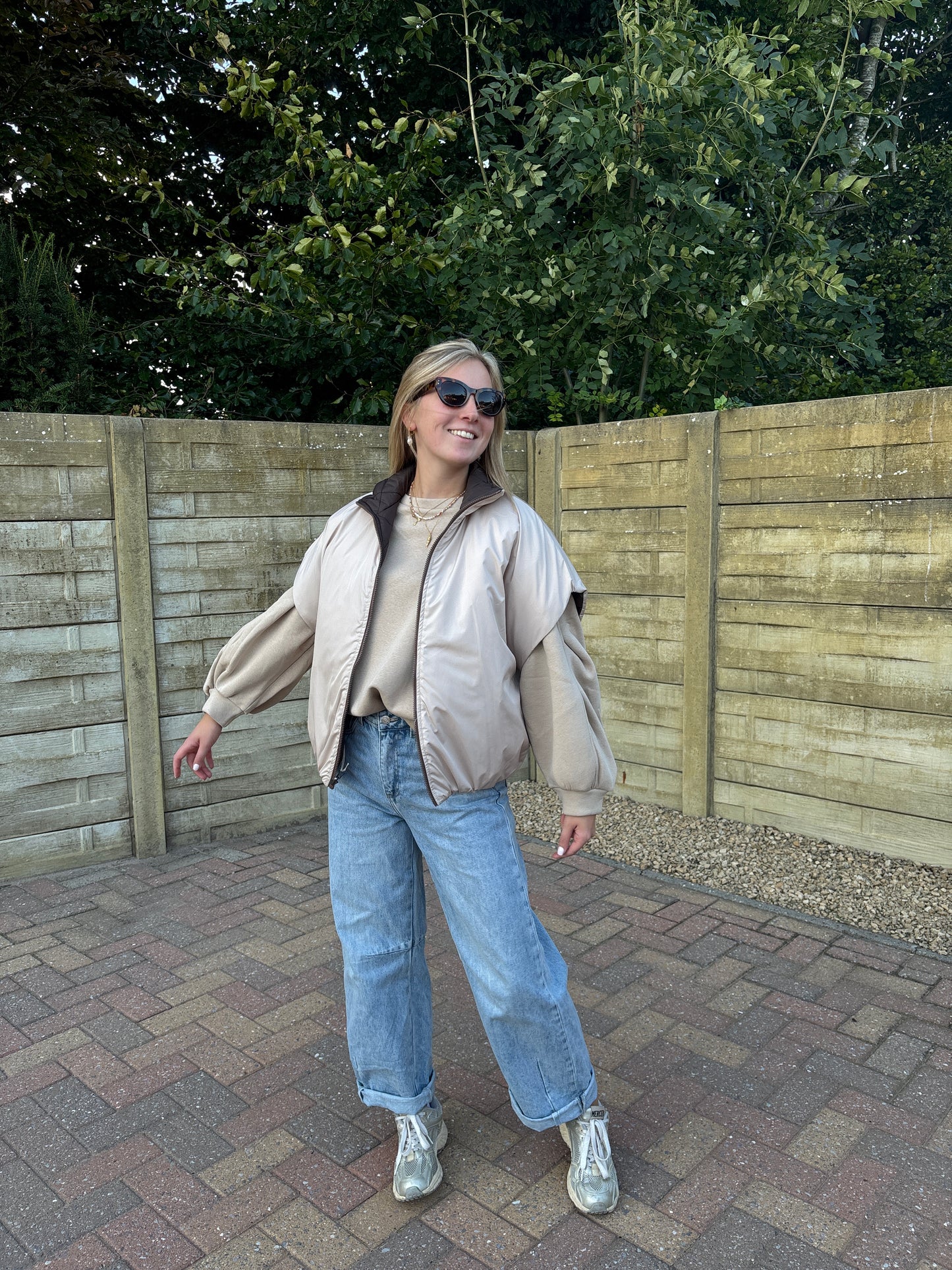 Reversible jasje - beige/bruin