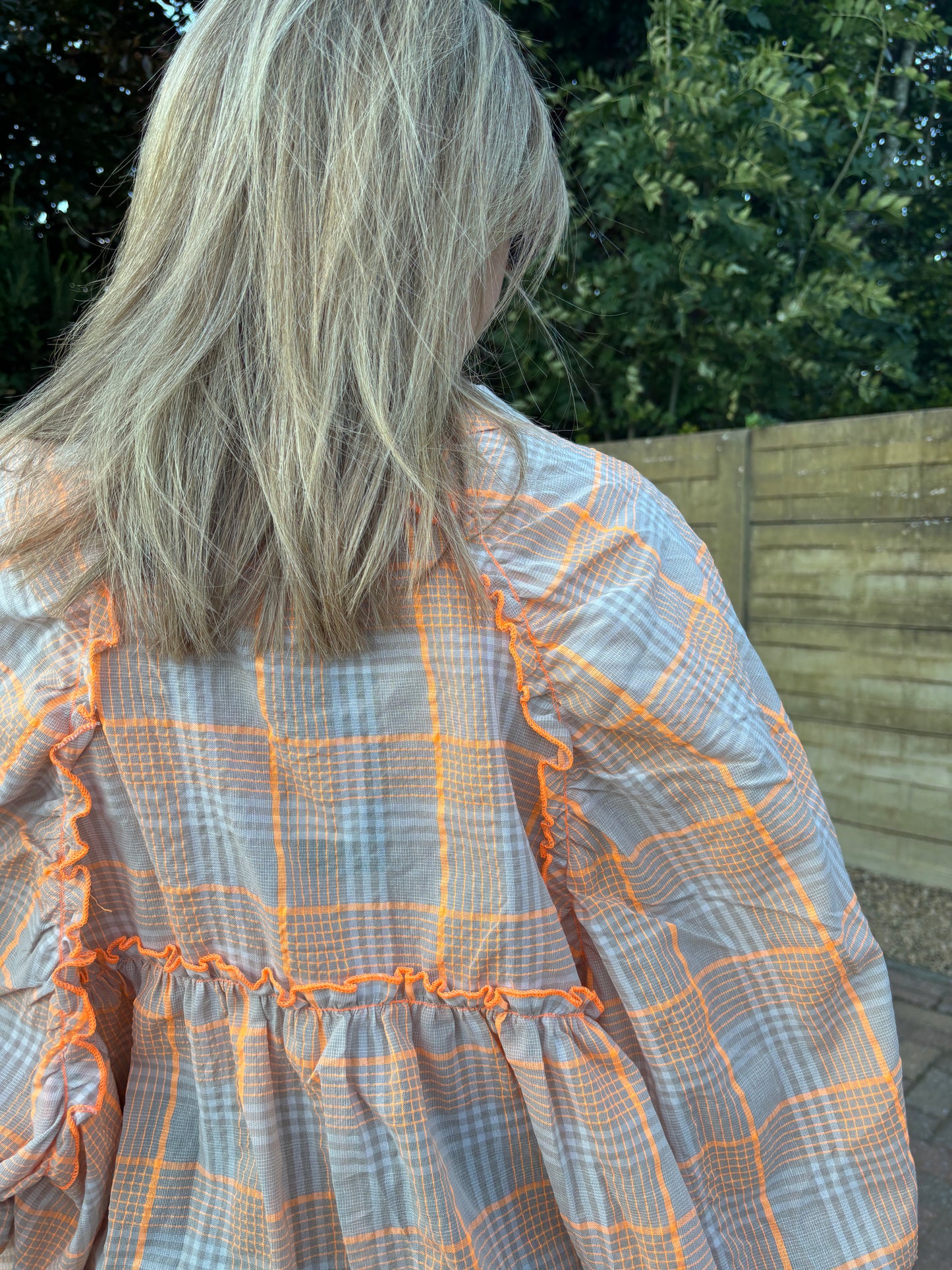 Liva blouse - bruin/oranje