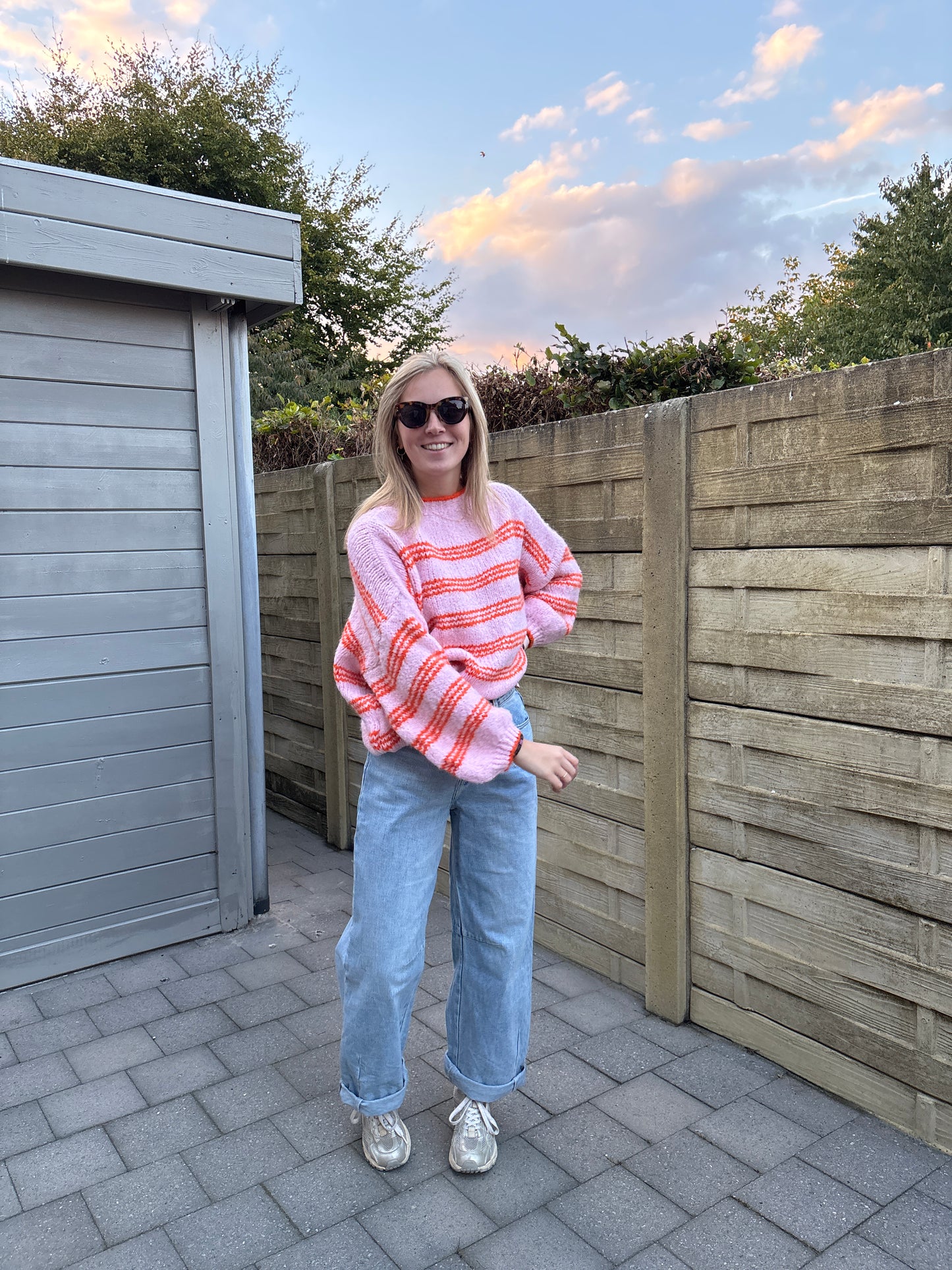 Lily trui - roze/oranje