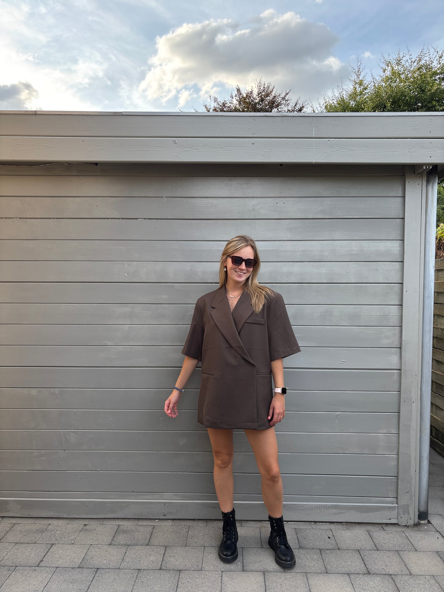 Briana blazer - bruin
