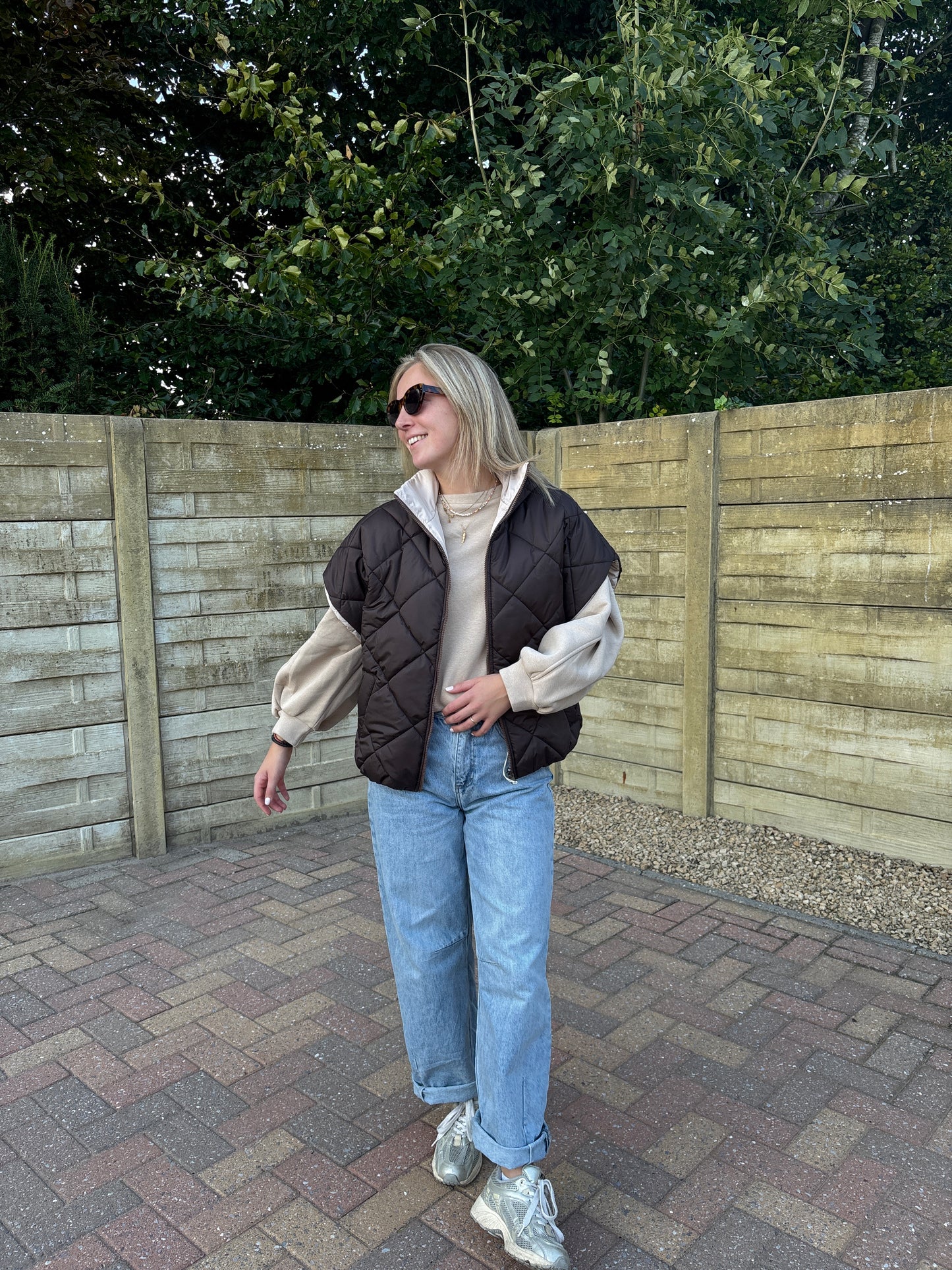 Reversible jasje - beige/bruin