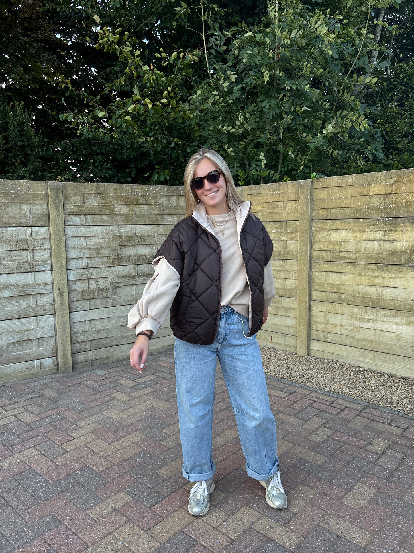 Reversible jasje - beige/bruin
