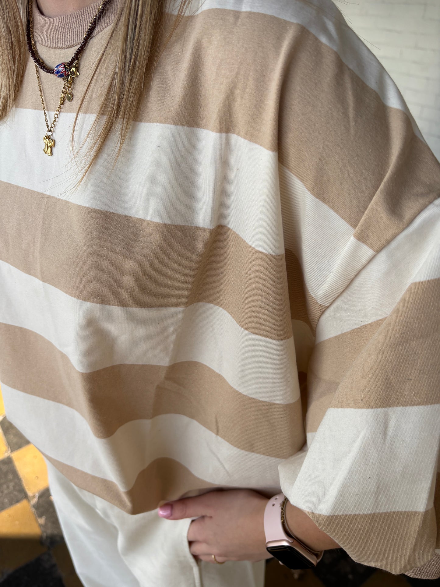 Tess t-shirt - wit/beige