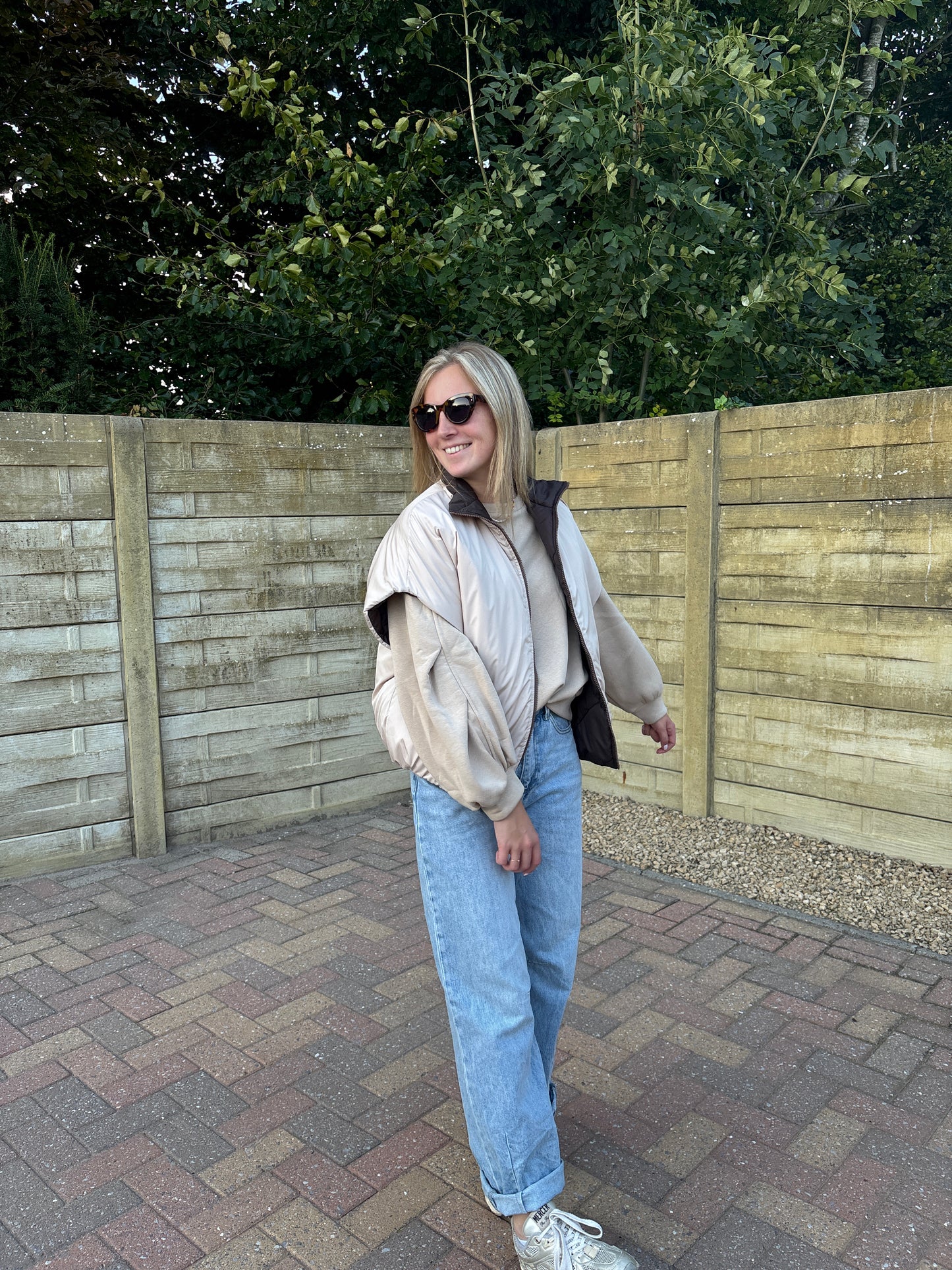 Reversible jasje - beige/bruin