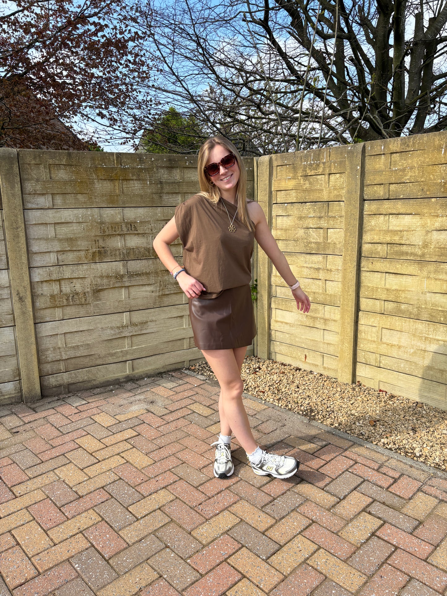 Senna skort - bruin