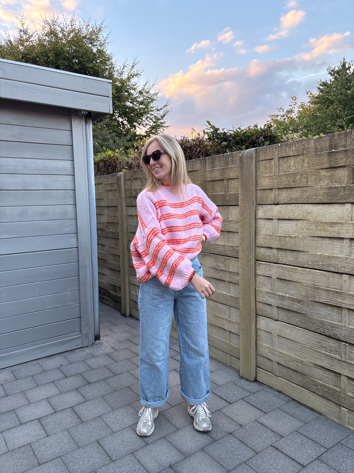 Lily trui - roze/oranje