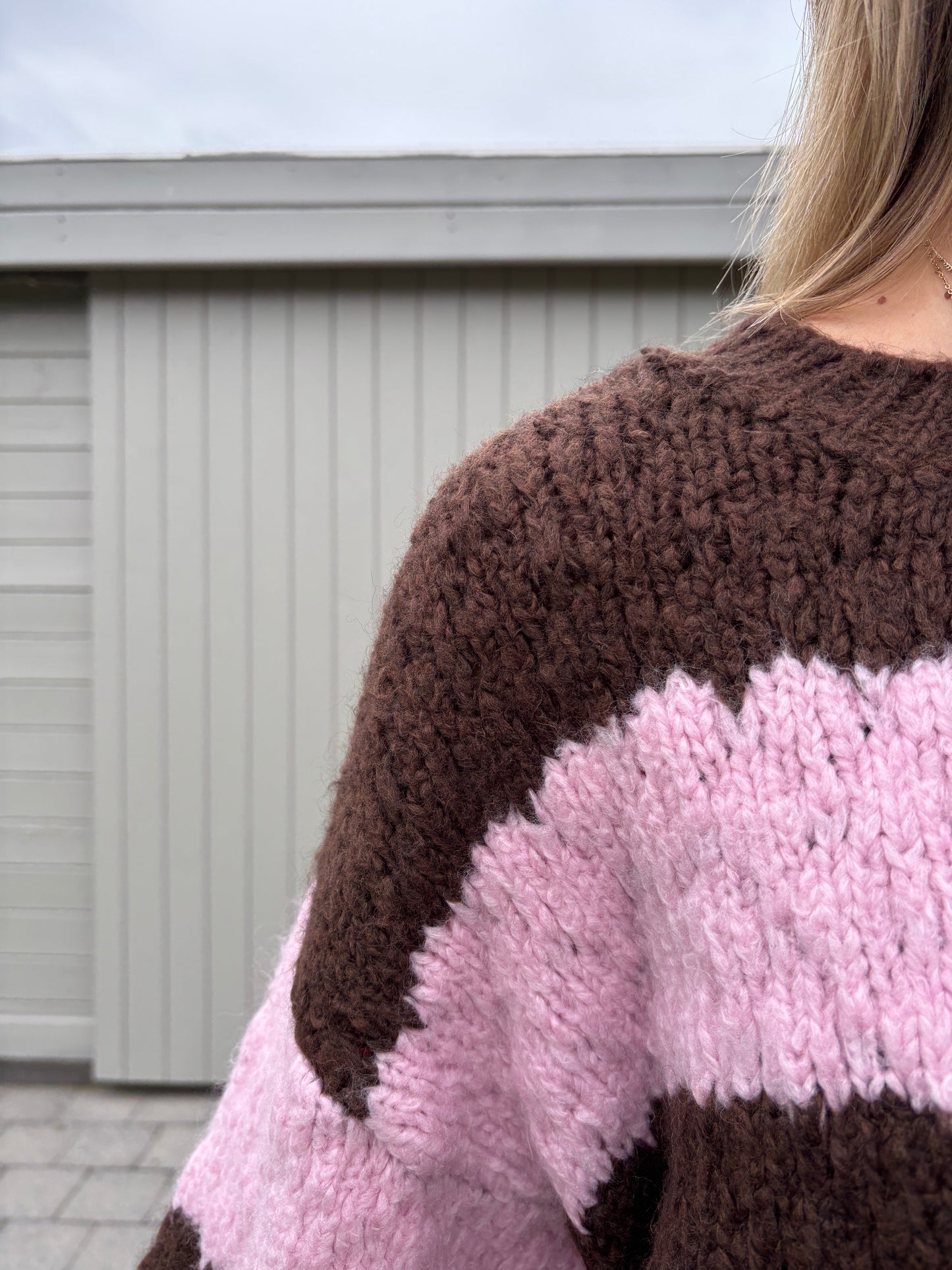 Bea trui - bruin/roze
