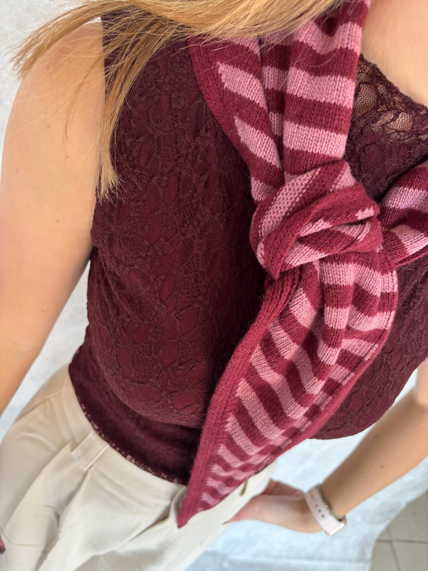 Ester sjaaltje - bordeaux