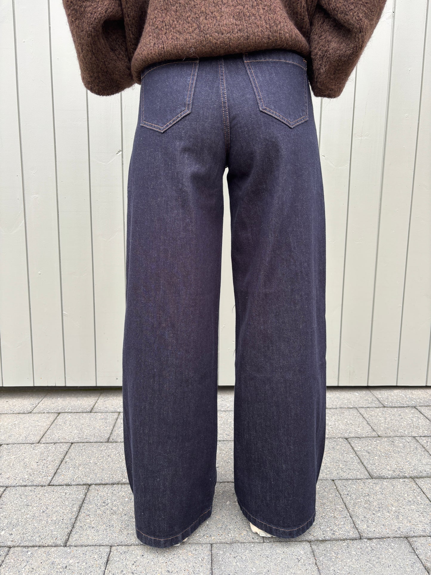 Wide leg jeans - donkerblauw