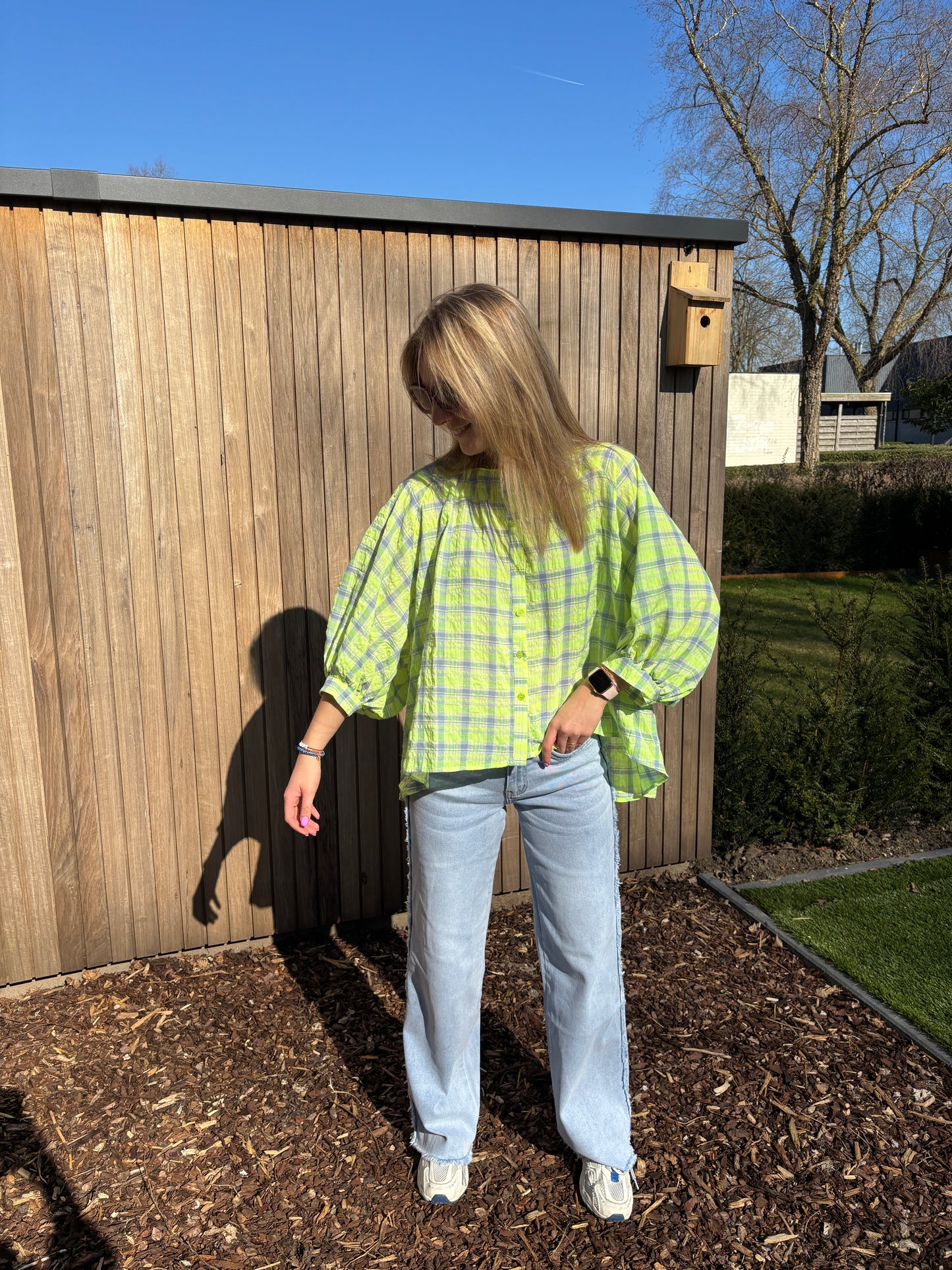 Mona blouse - geelgroen