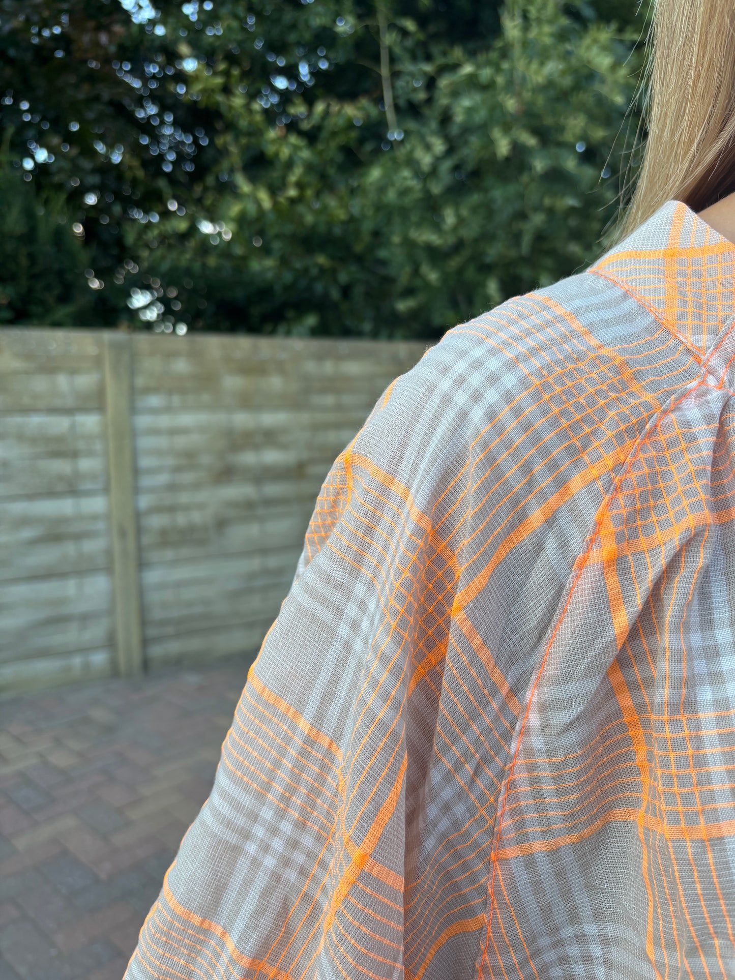 Liva blouse - bruin/oranje