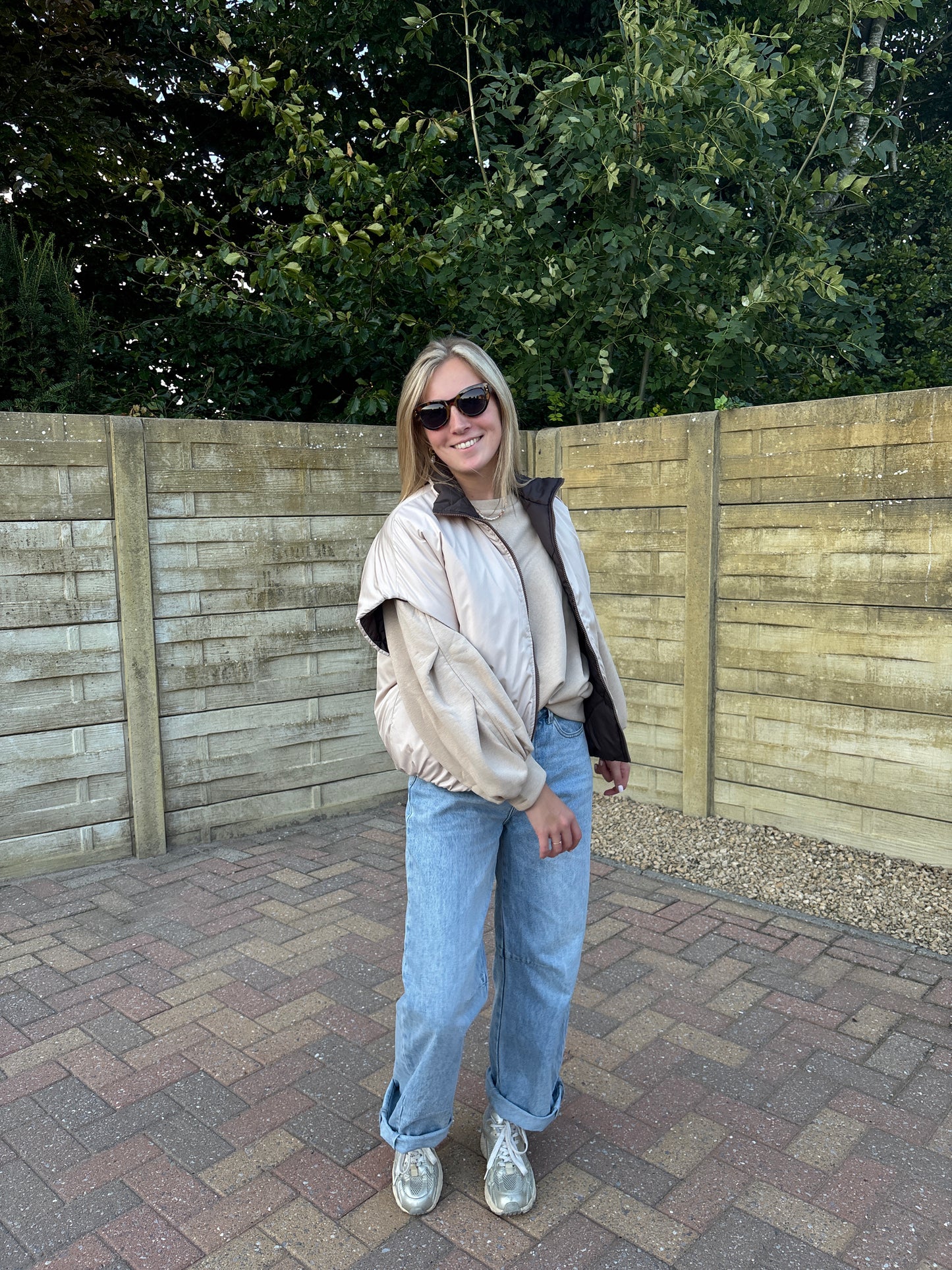 Reversible jasje - beige/bruin