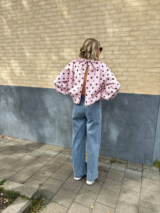 Lea dot blouse - roze