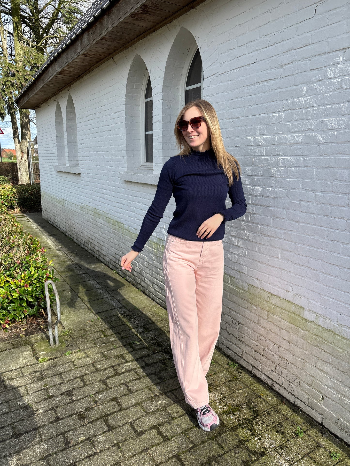 Muna top - donkerblauw