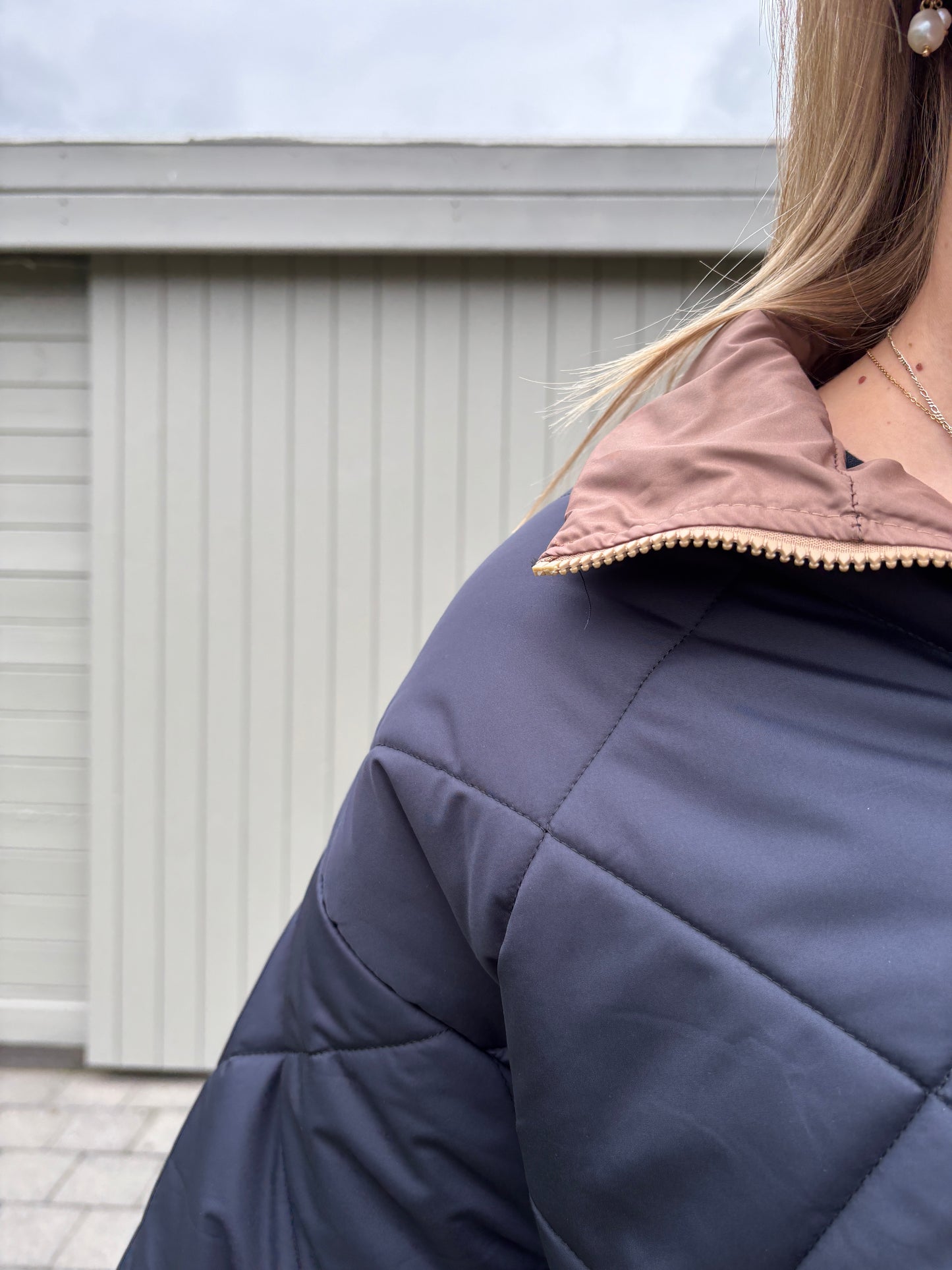 Ester reversible jas - bruin/donkerblauw