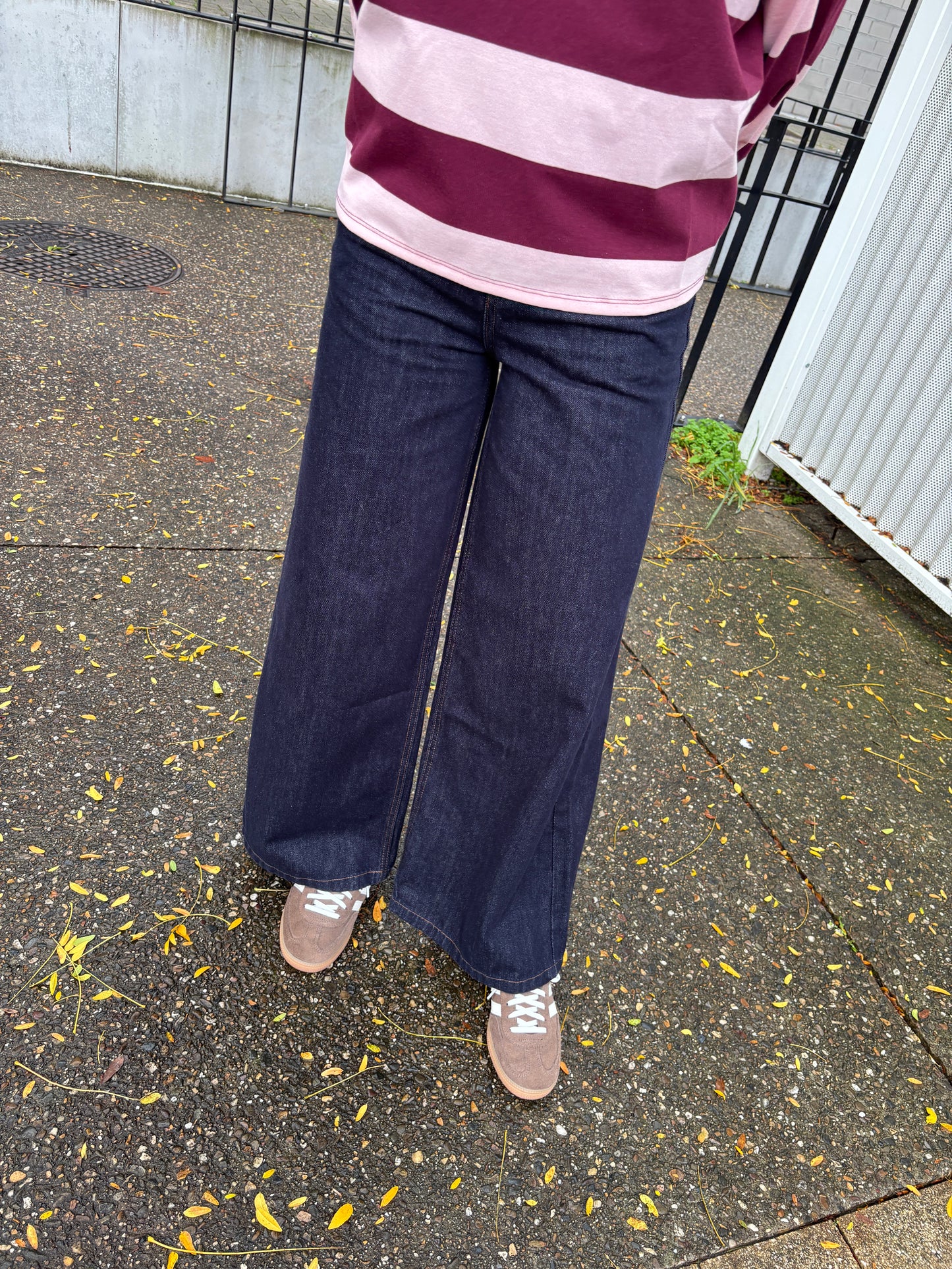 Wide leg jeans - donkerblauw