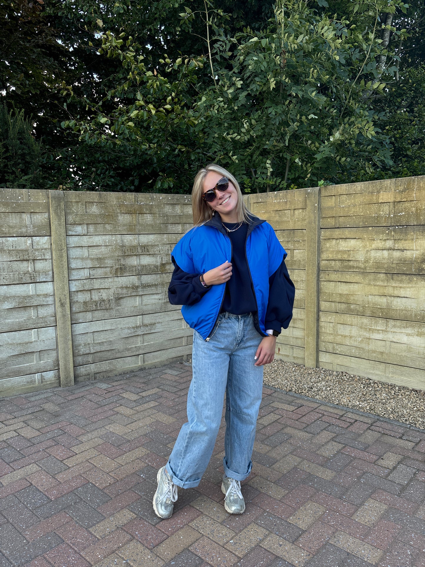 Reversible jasje - donkerblauw/kobalt