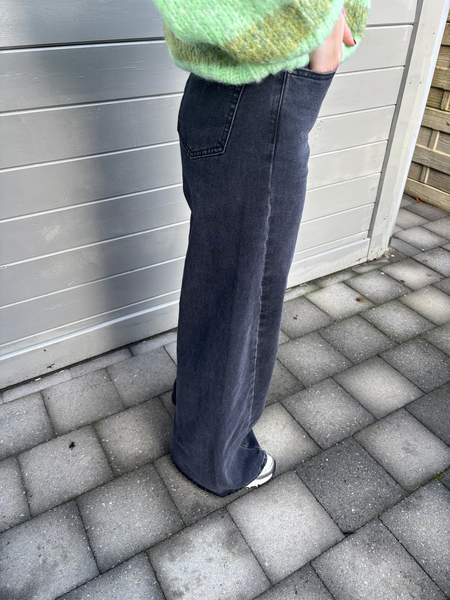 Palazzo jeans - donkergrijs