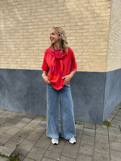 Nova glitter sjaaltje - oranje/roze