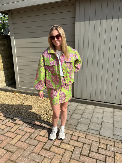 Estelle rok - groen/roze