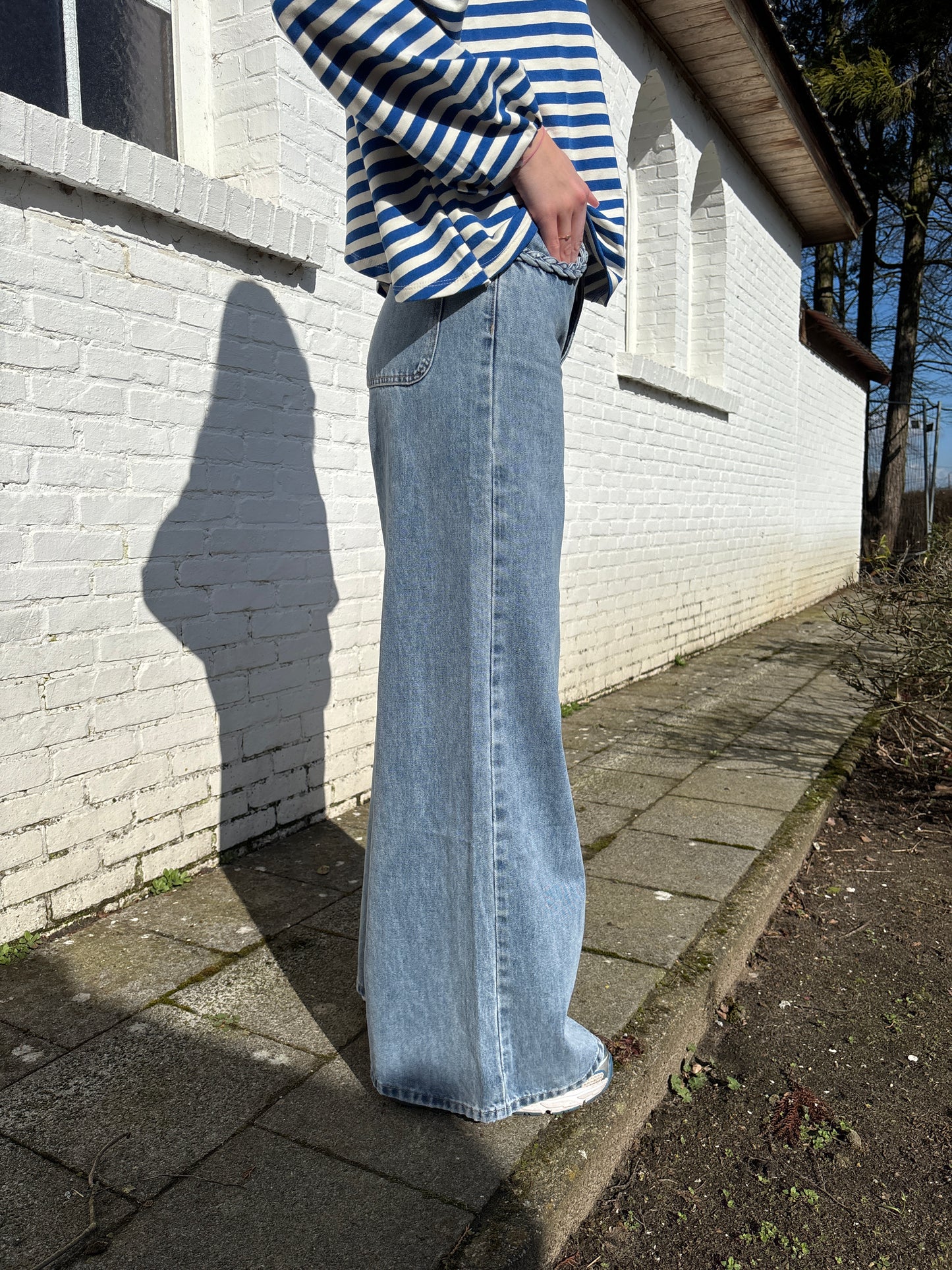 Palazzo jeans - blauw