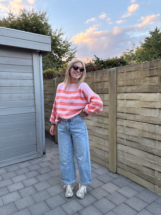 Lily trui - roze/oranje