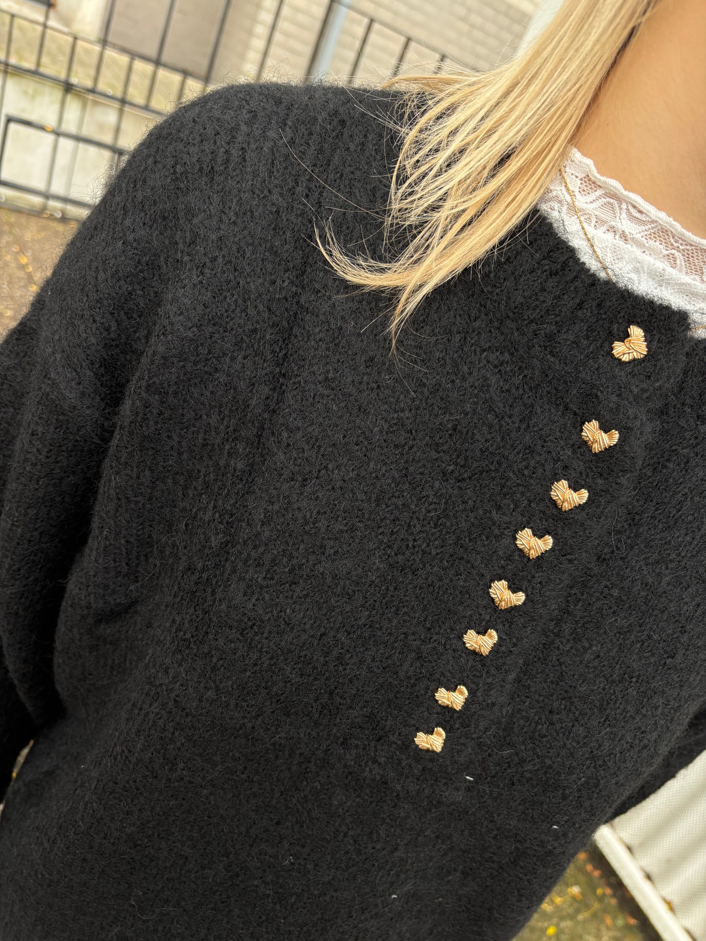 Allis kanten top - wit