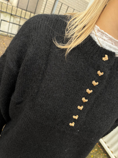 Allis kanten top - wit