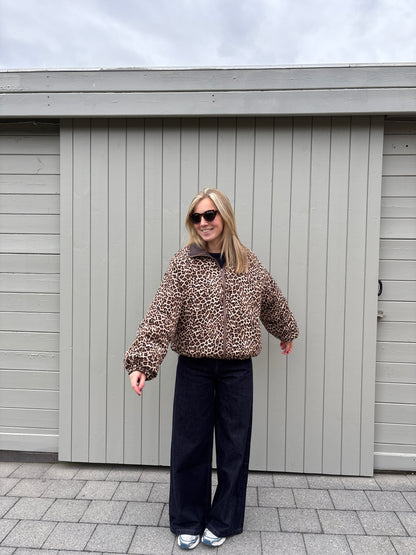 Ester reversible jas - leopard/bruin