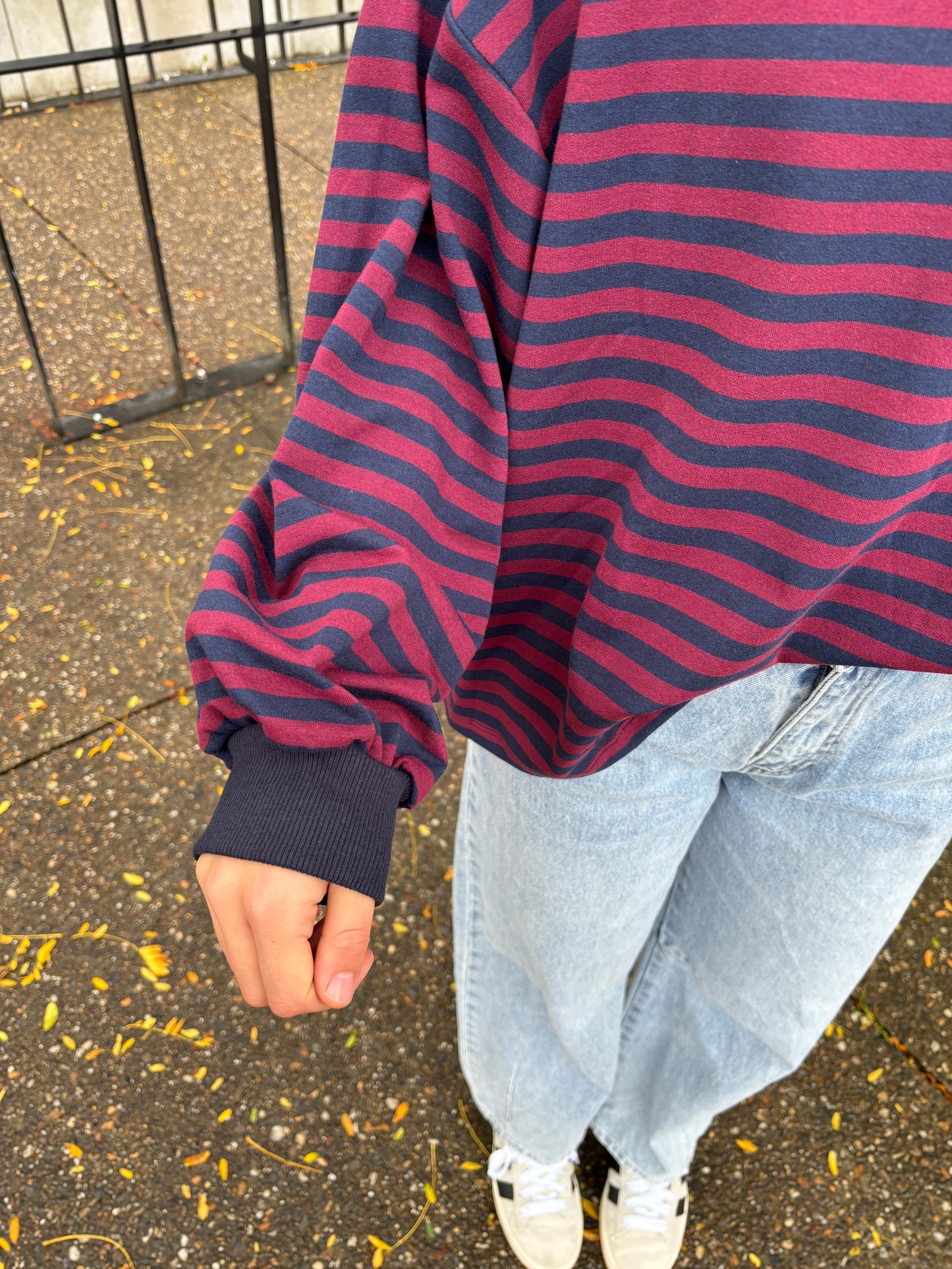 Sammy sweater - bordeaux/donkerblauw