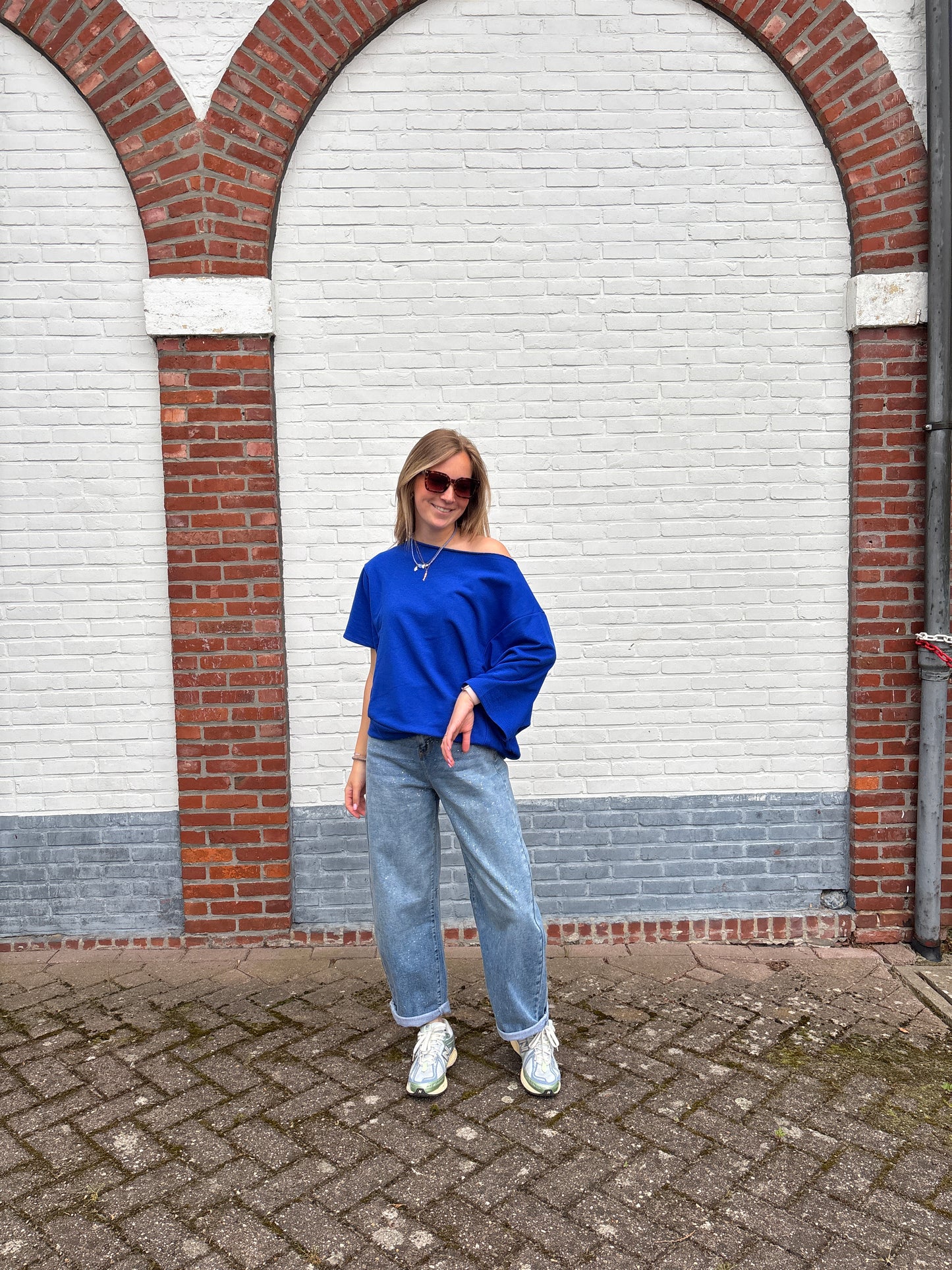 Flo T-shirt - kobalt