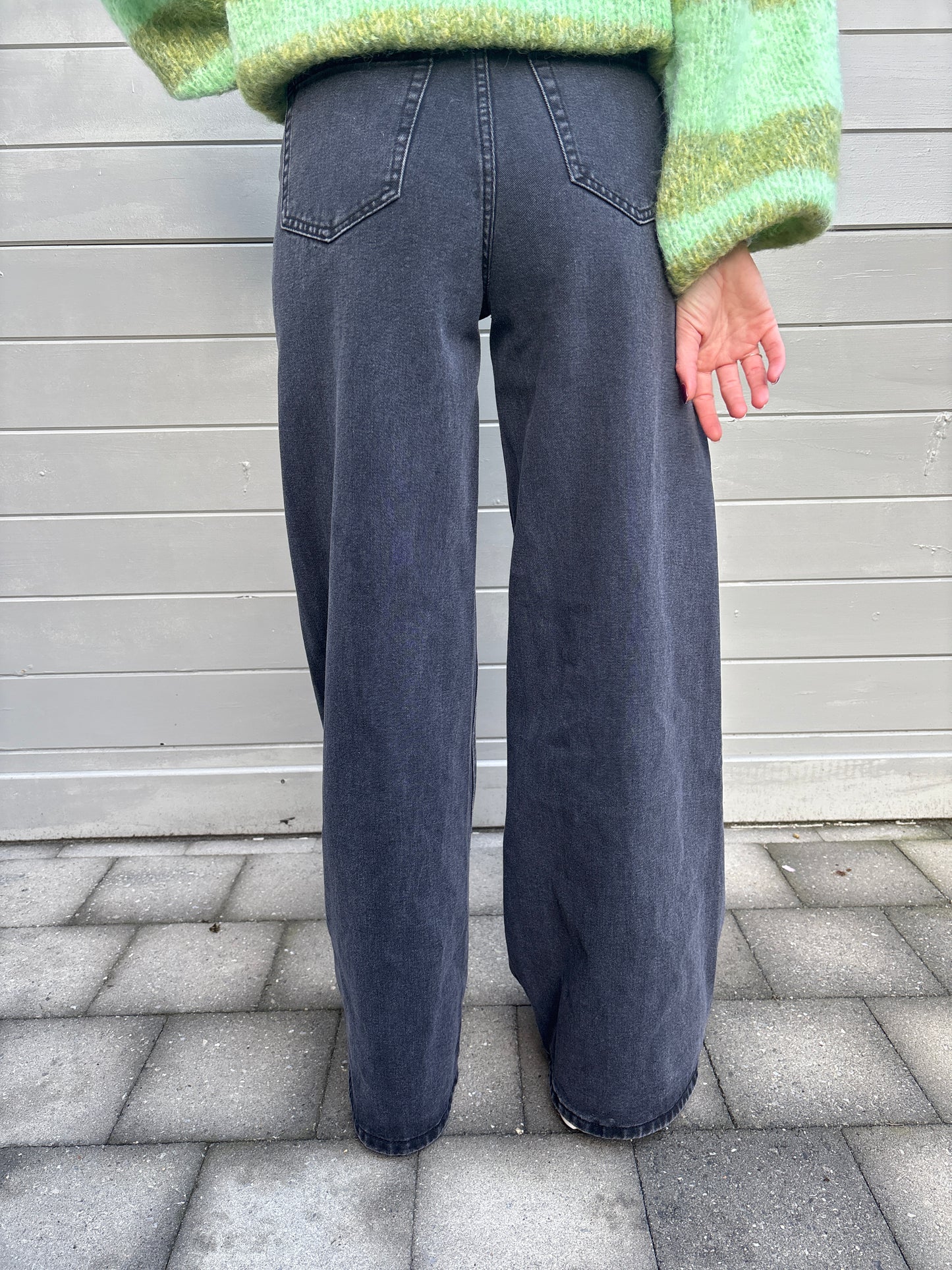 Palazzo jeans - donkergrijs