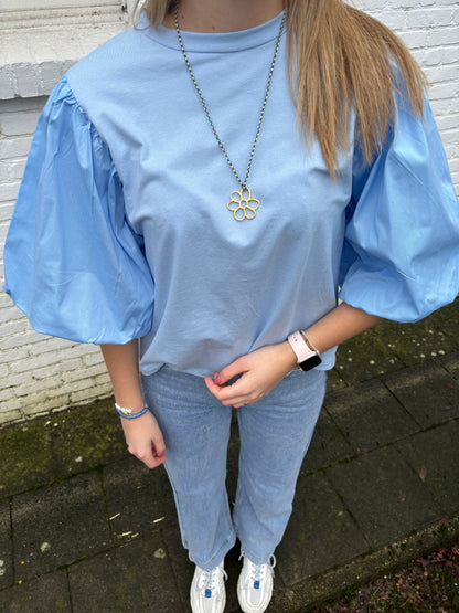 Tess top - lichtblauw