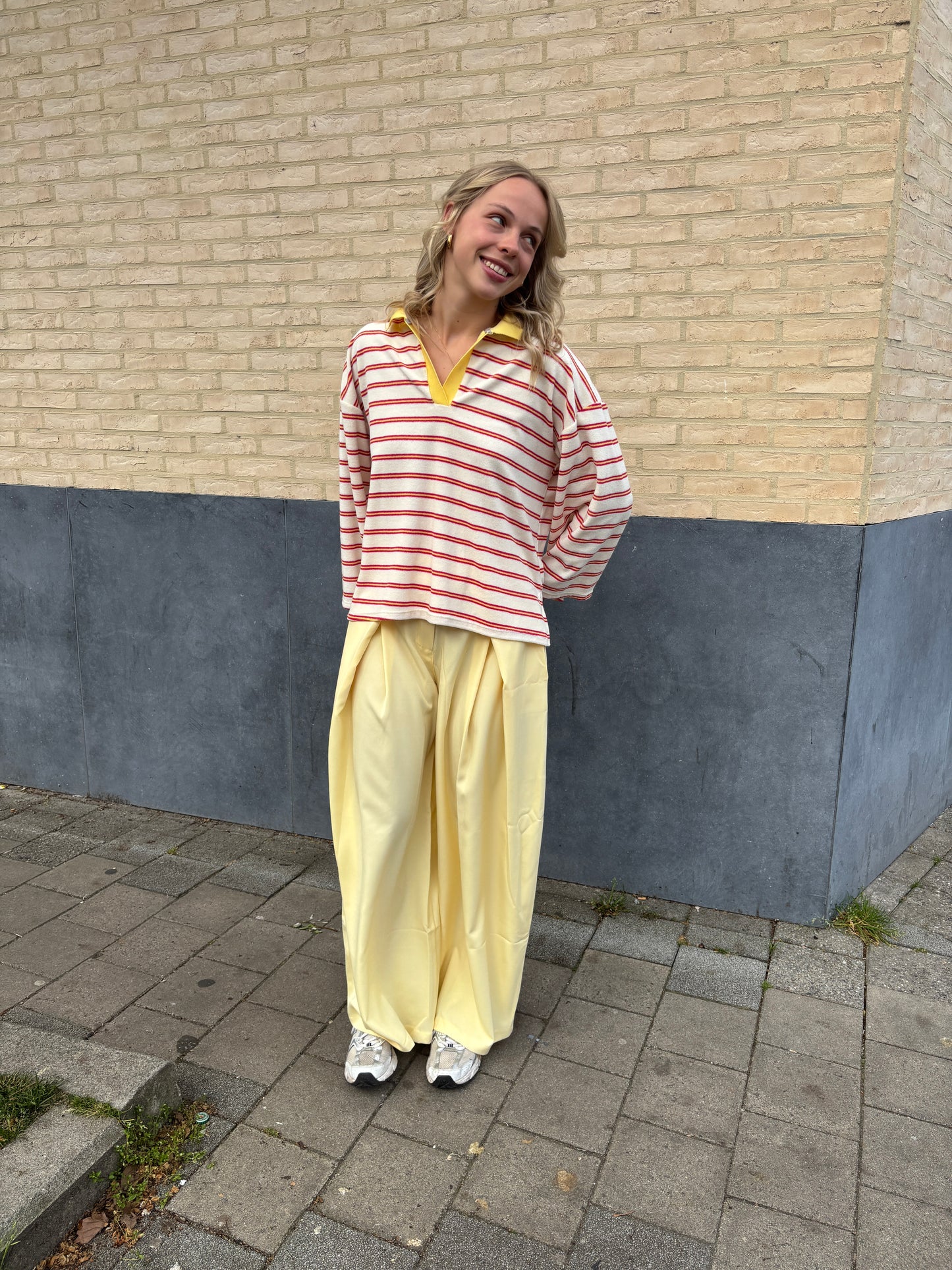 Bibi polo - wit/rood/geel