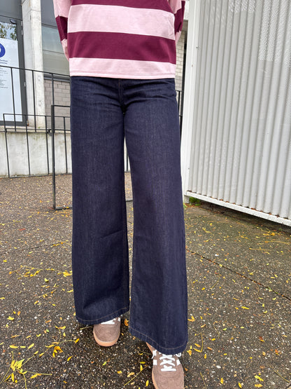 Wide leg jeans - donkerblauw