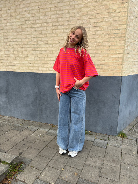 Nova glitter t-shirt - oranje/roze