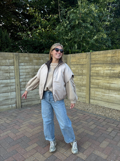 Reversible jasje - beige/bruin