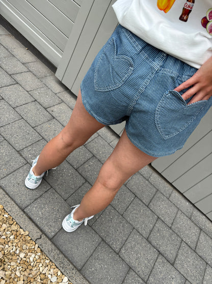 Heart jeansshort