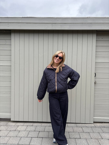 Ester reversible jas - bruin/donkerblauw