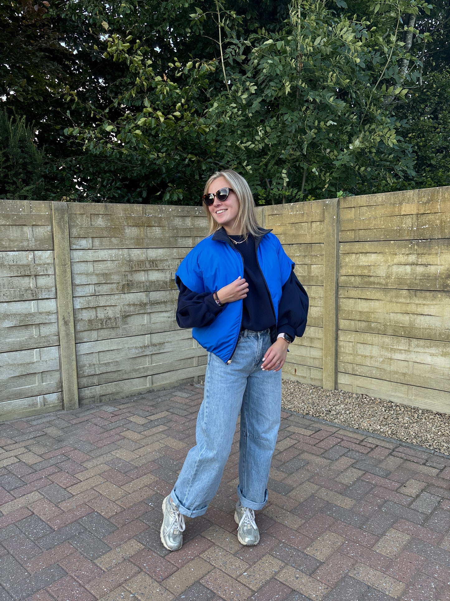 Reversible jasje - donkerblauw/kobalt