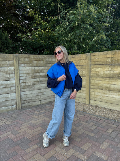 Reversible jasje - donkerblauw/kobalt