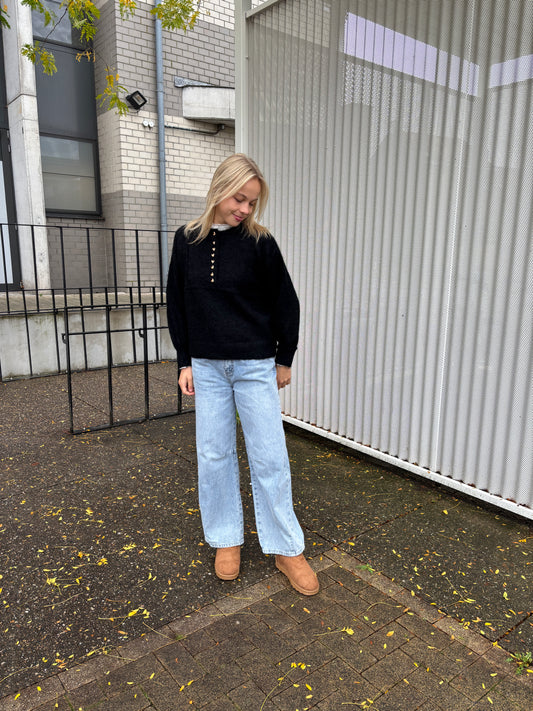 Roos trui - zwart