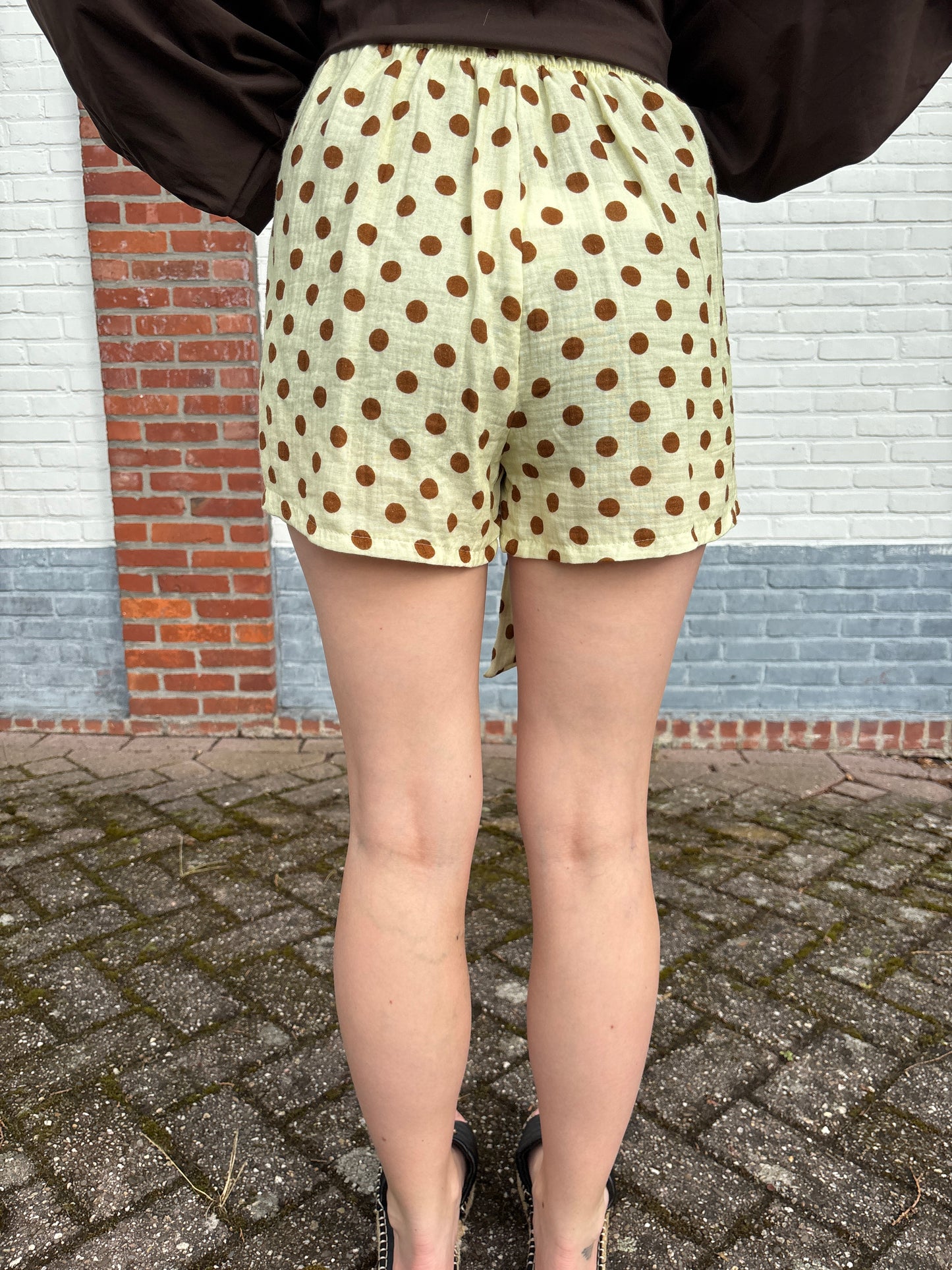 Colette skort - geel/bruin
