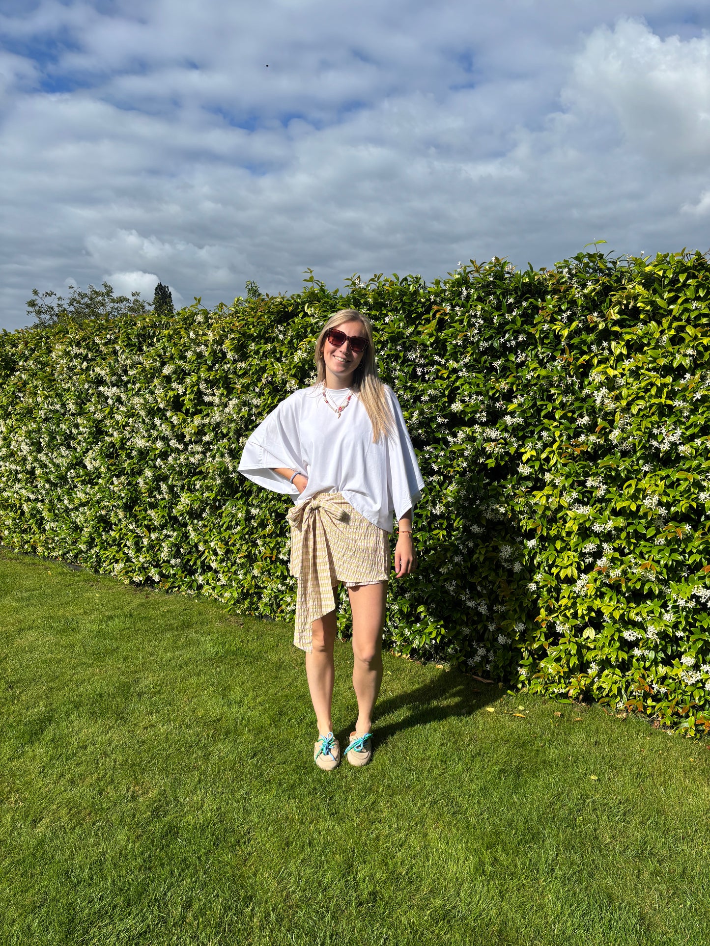 Olive t-shirt - wit