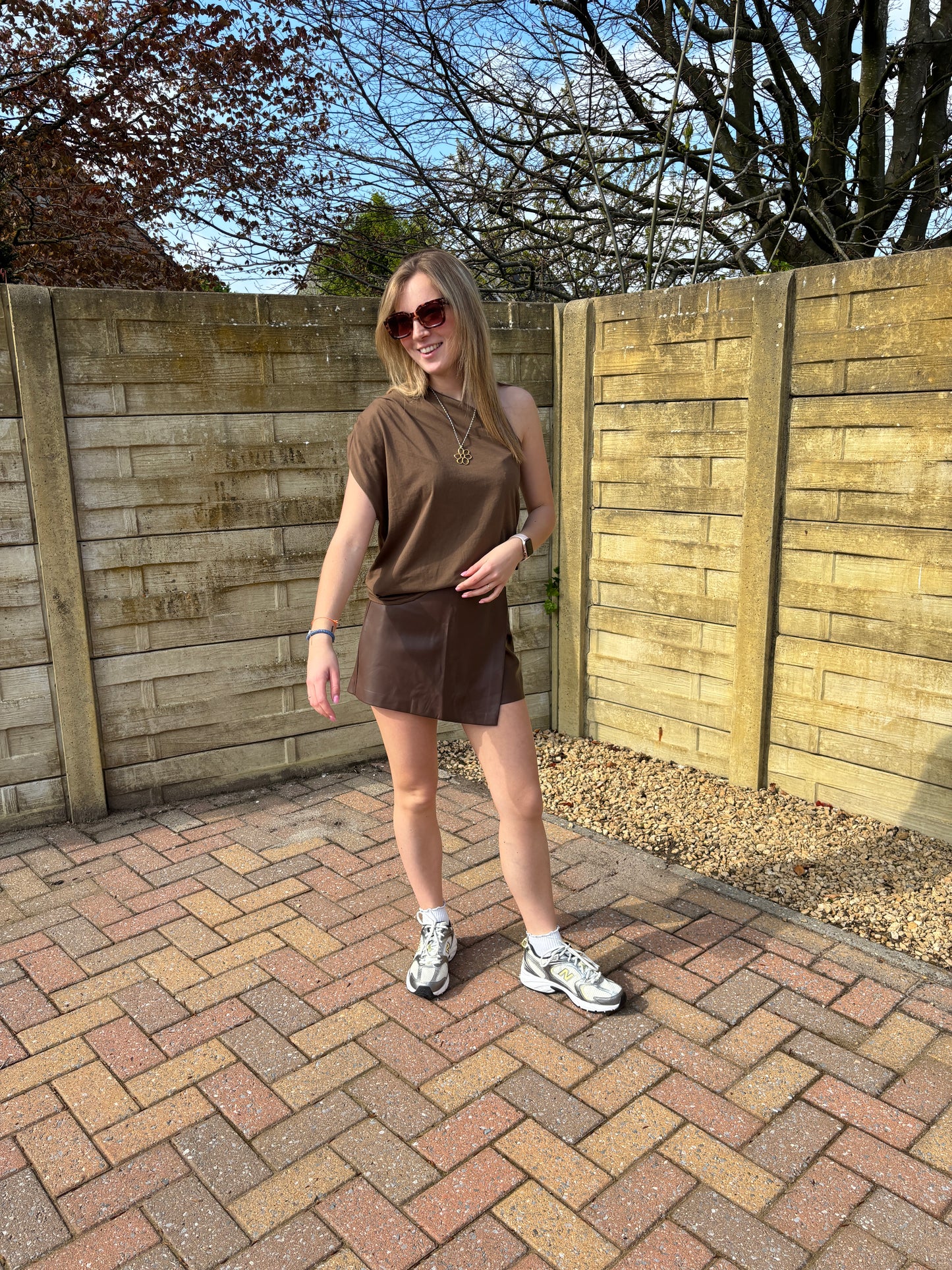 Senna skort - bruin