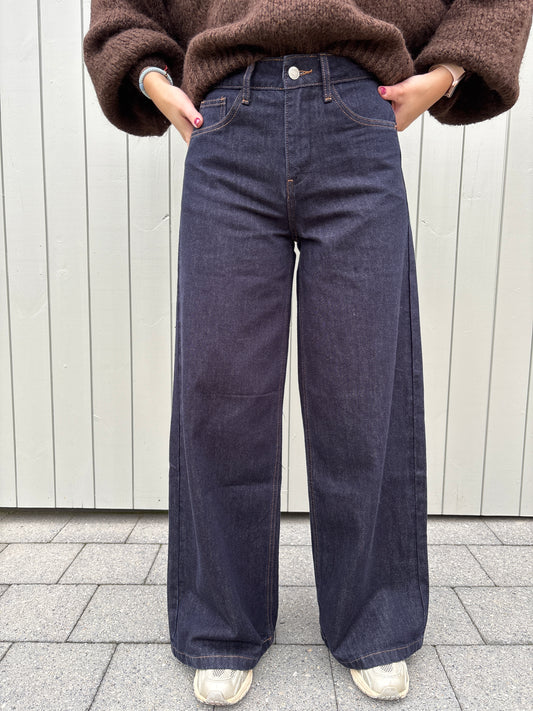 Wide leg jeans - donkerblauw