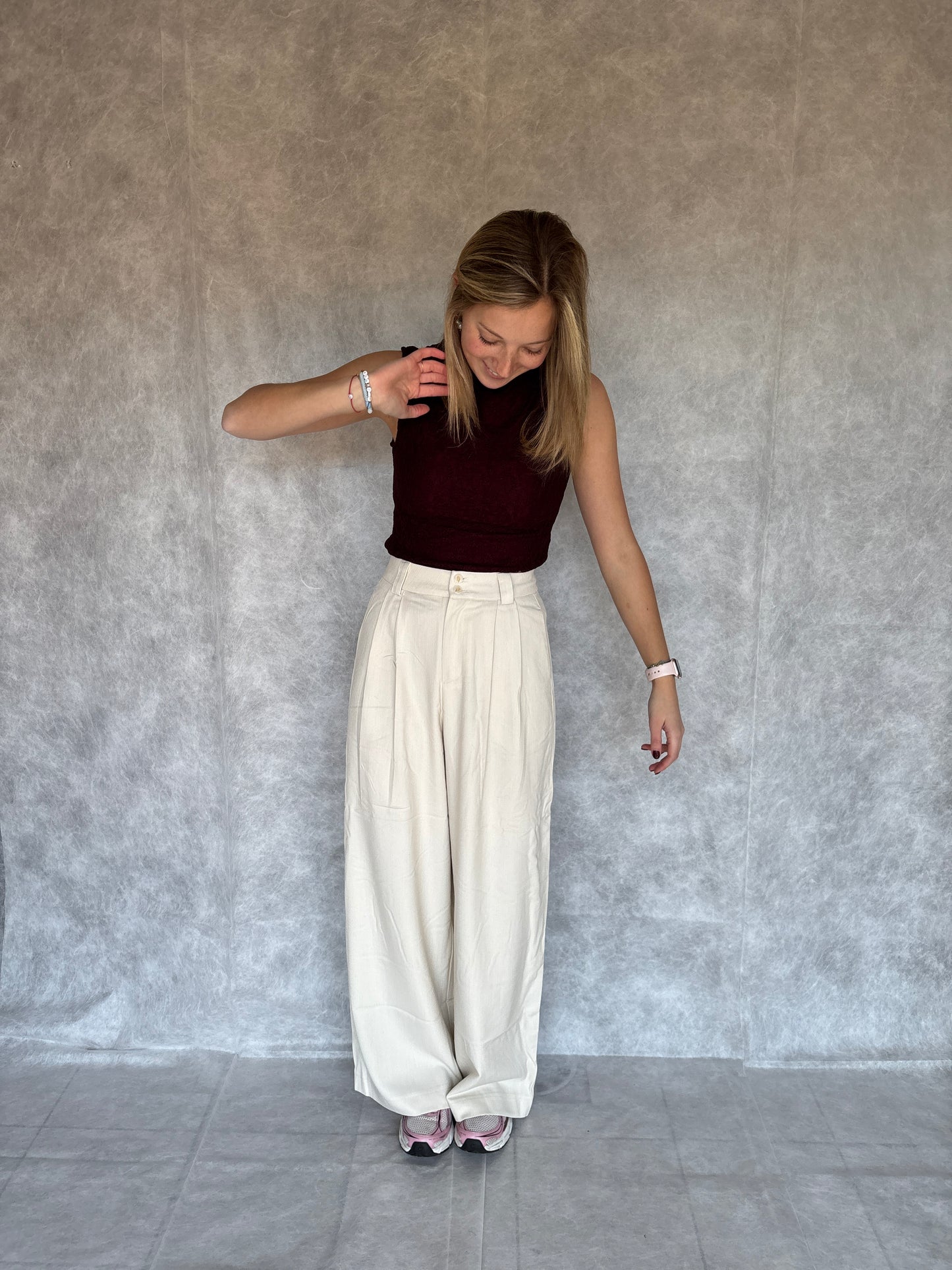 Fleur top - bordeaux