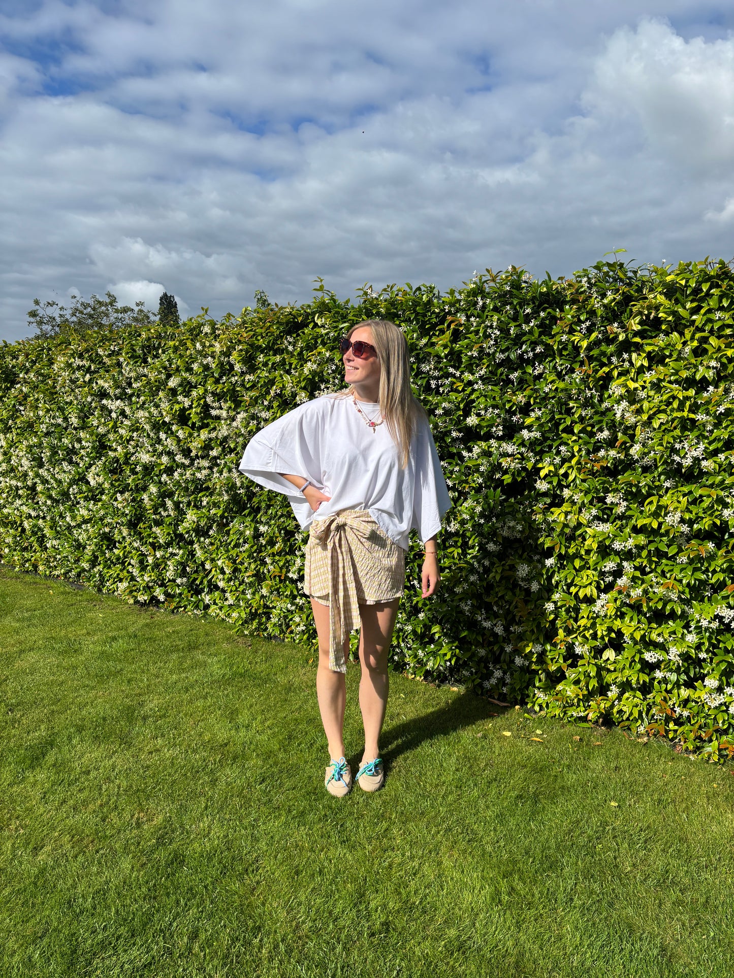 Olive t-shirt - wit